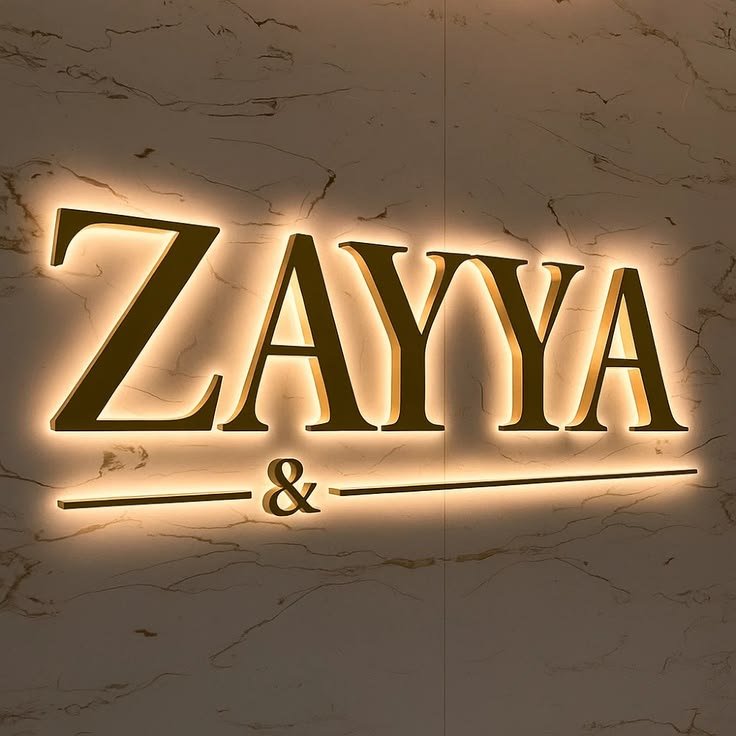 لوحة استقبال فاخرة ZAYYA